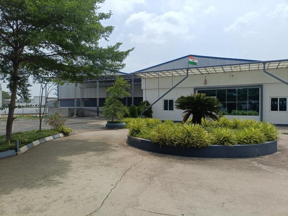 The office building and forecourt at the Guntur plant